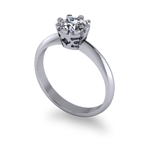 Solitaire ring with filagree setting