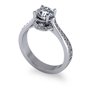 Illusion halo diamond ring