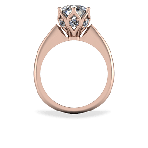 Organic six claw solitaire ring