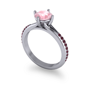 Garnet and morganite ring