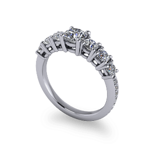 seven stone eternity ring