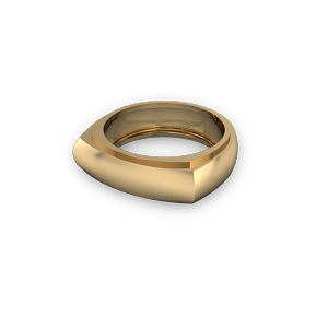 18kt yellow gold signet ring