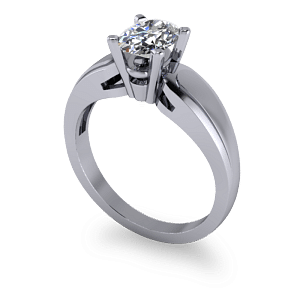 Chunky catherdral soltaire engagement ring