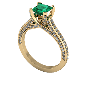Diamond encrusted engagement ring