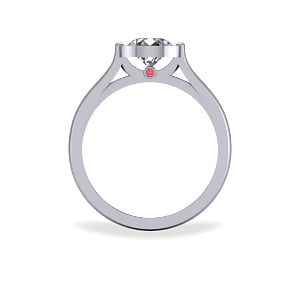 Modern bezel set engagement ring