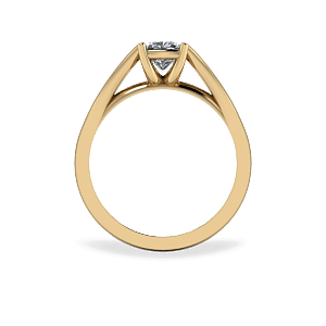 18kt yellow gold catherdal solitaire