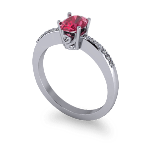 Pink sapphire filagree ring
