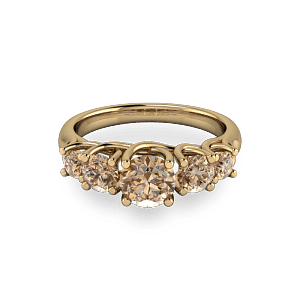Organic Gold cognac diamond eternity ring