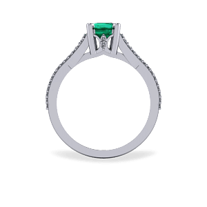 Emerald encrusted ascher cut