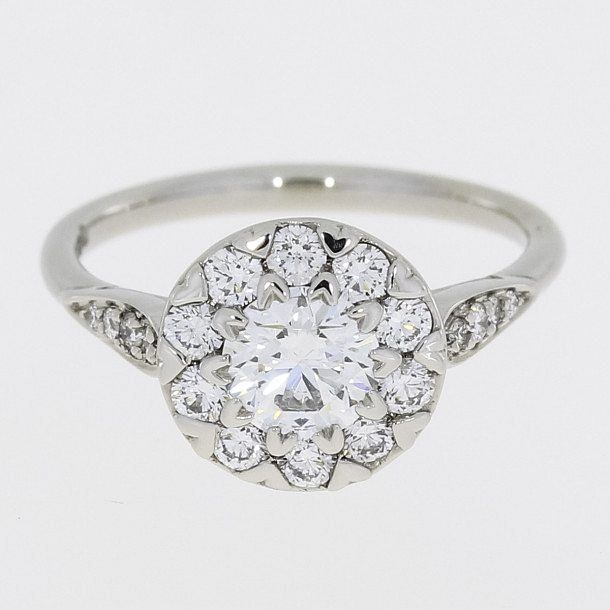 Contemporary Diamond Cluster Engagement Ring - Portfolio - Durham Rose