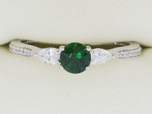Beautiful Trilogy Emerald And Diamond Engagement Ring - Portfolio ...