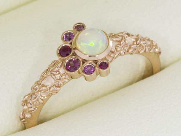 Bejeweled, Opal, Organic Commitment Ring - Portfolio - Durham Rose