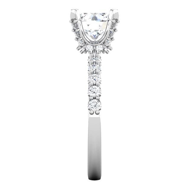 Round Brilliant Cut Engagement Ring With Diamond Shoulders - Portfolio ...