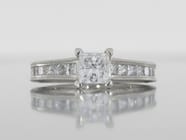 Contemporary Vintage Princess Cut Engagement Ring Portfolio Durham Rose