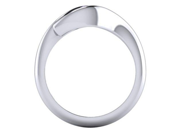 Angled Three stone amethyst and diamond engagement ring - Portfolio ...