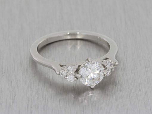 Beautiful Solitaire Engagement ring with Diamond side clusters - Durham ...