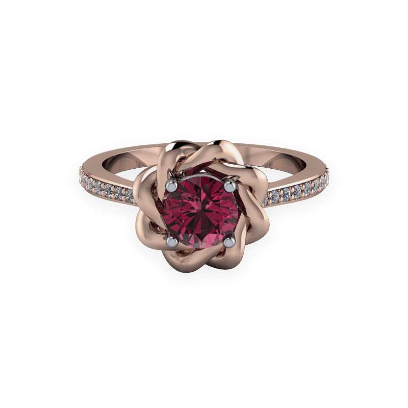 Floral Engagement Rings - Durham Rose