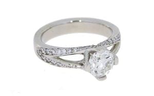 Contemporary Diamond Encrusted Engagement Ring - Portfolio