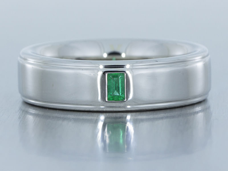 8mm/6mm Blue Opal Ring Mens Wedding Band Tungsten Ring - Thin Opal Wed–  Pillar Styles