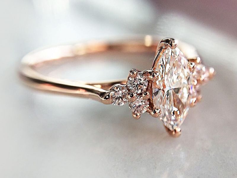 Used rose gold engagement on sale rings