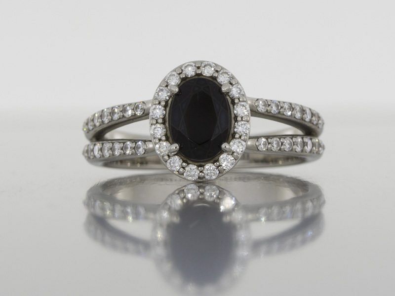 Oval onyx split shank halo engagement ring Website 51