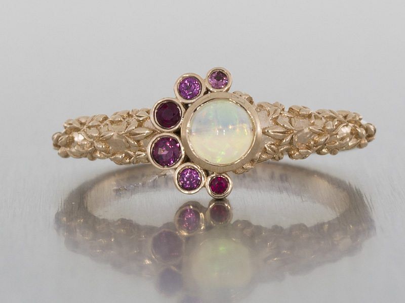 Bejeweled Opal Organic Commitment Ring Website 75